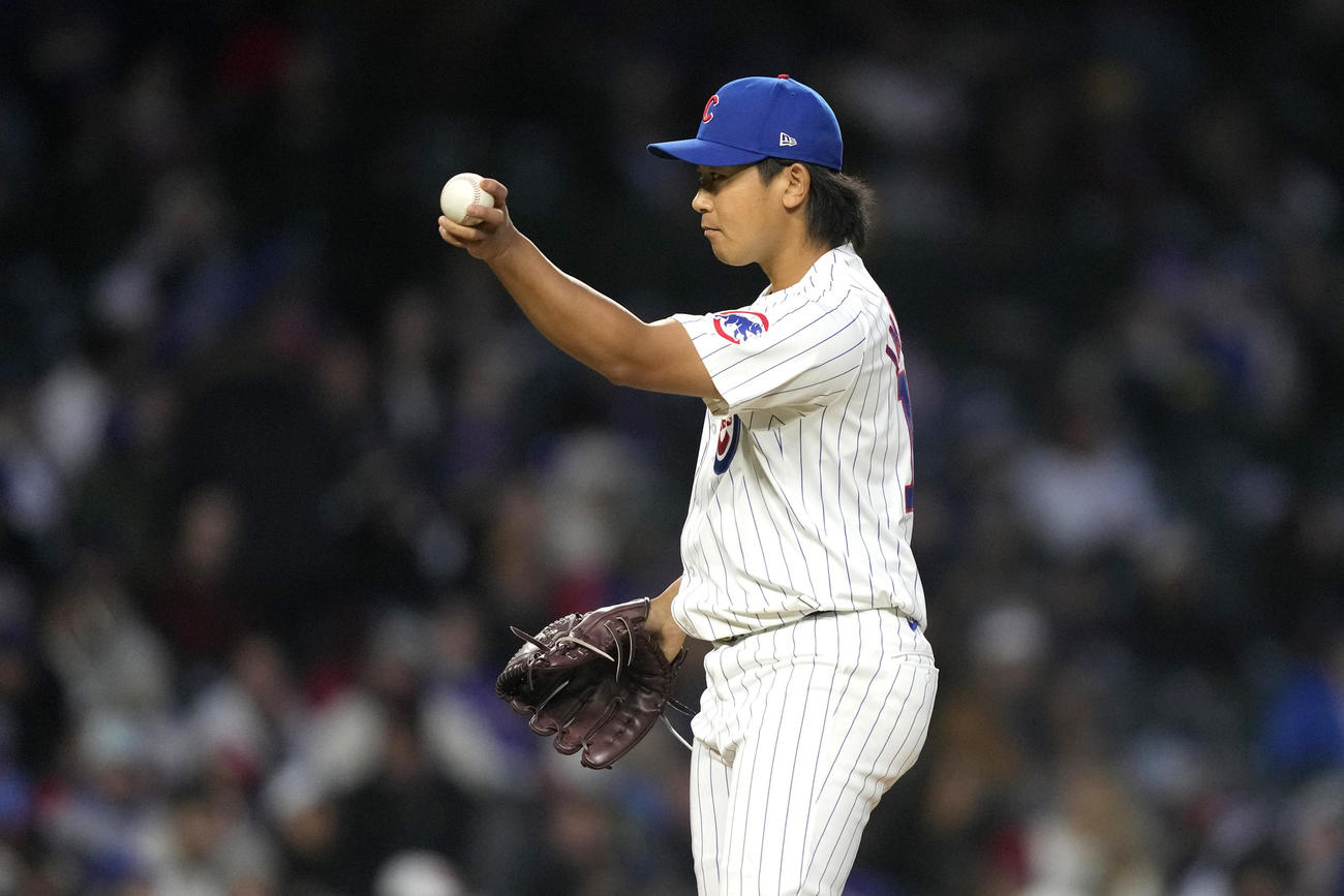 マーリンズ戦に登板したカブス今永（AP）