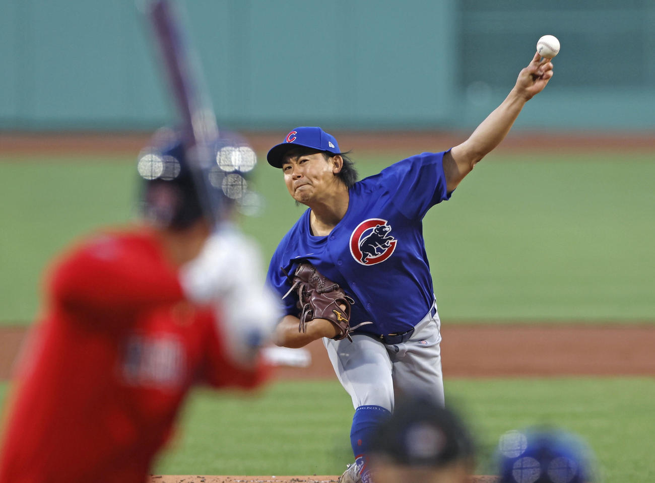 レッドソックス戦に先発し4勝目を上げたカブス今永（共同）