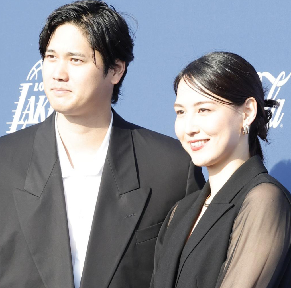 球団オーナーグループ主催のチャリティーイベントに参加したドジャース大谷と真美子夫人（代表撮影）
