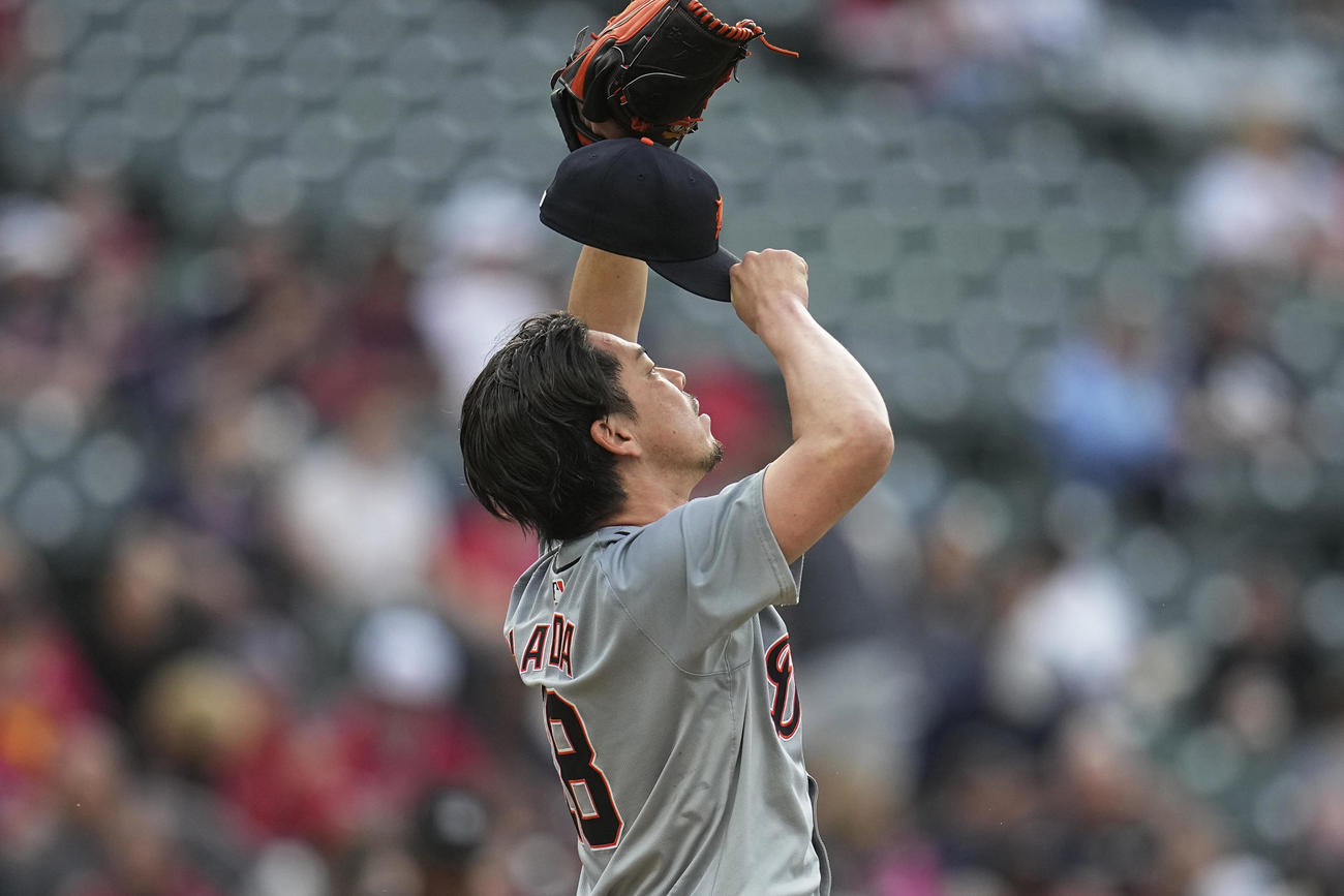 2回、打ち込まれたタイガース前田健太（AP）