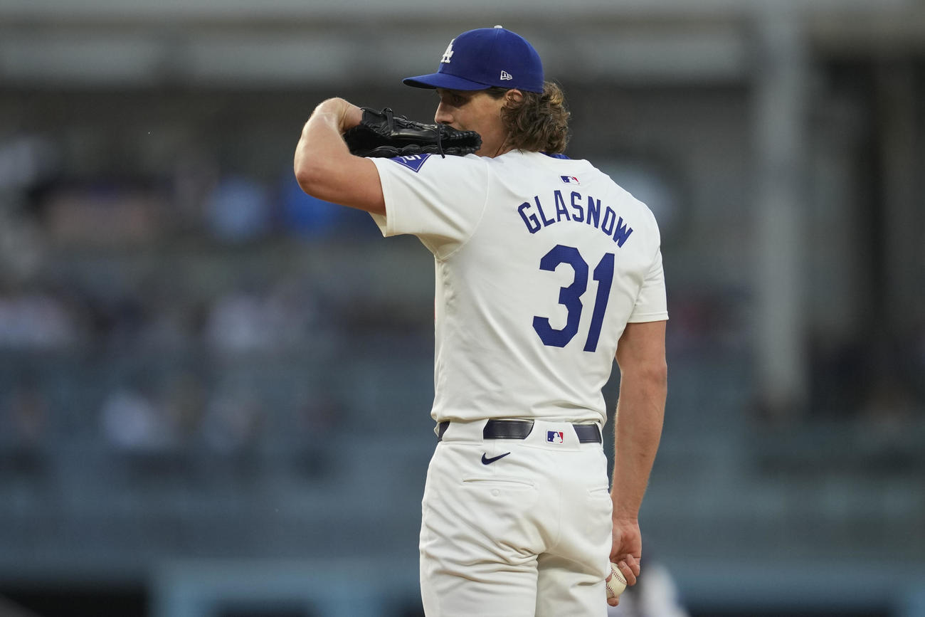レッズ戦に出場したドジャースのタイラー・グラスノー（AP）