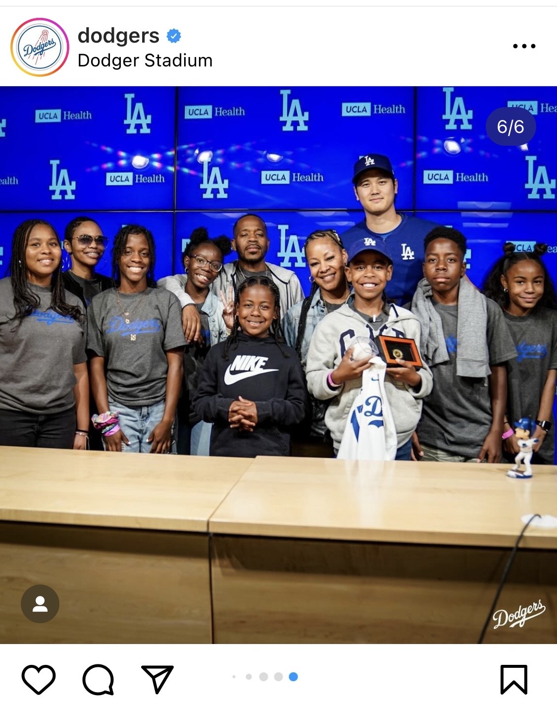 ドジャース公式インスタグラムから