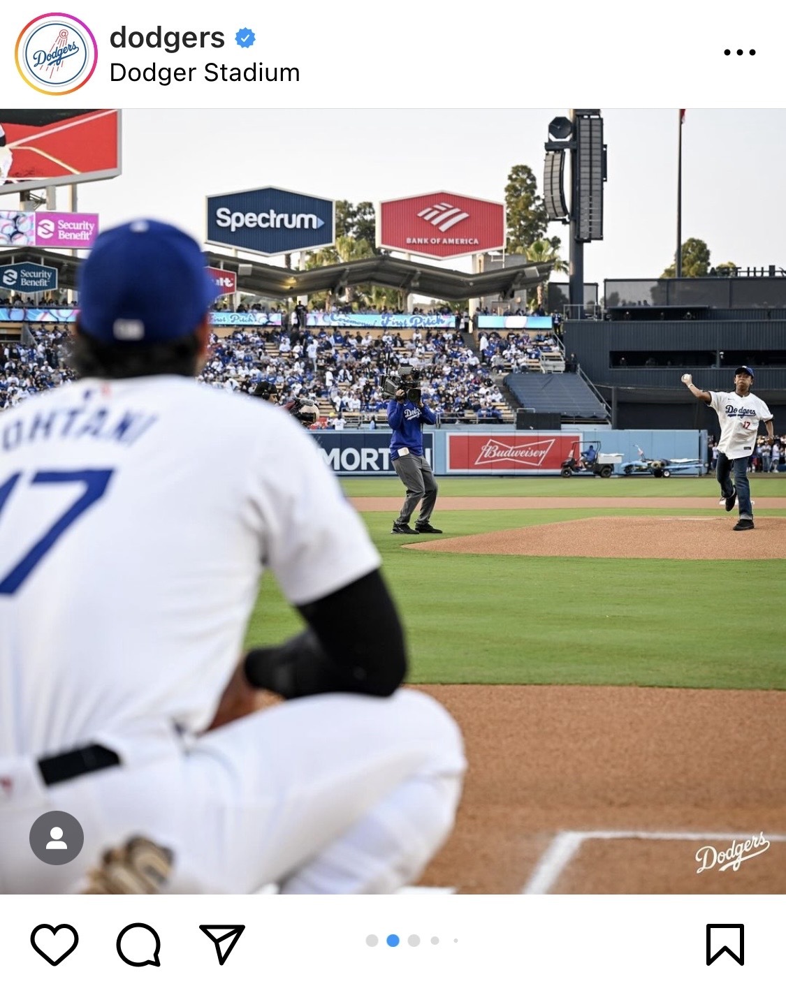 ドジャース公式インスタグラムから