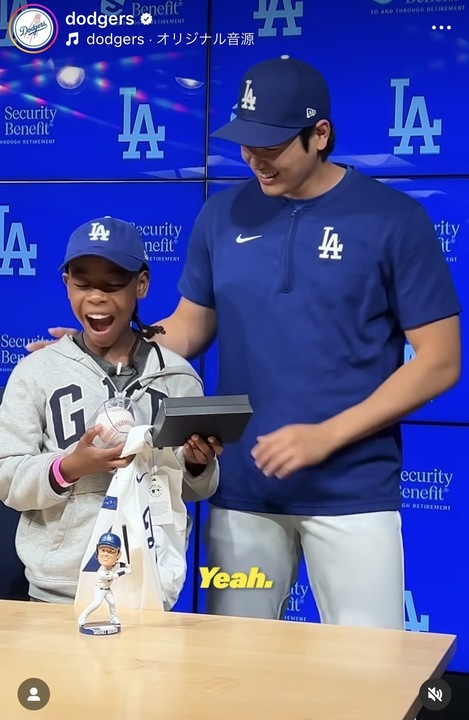 ドジャース公式インスタグラムから