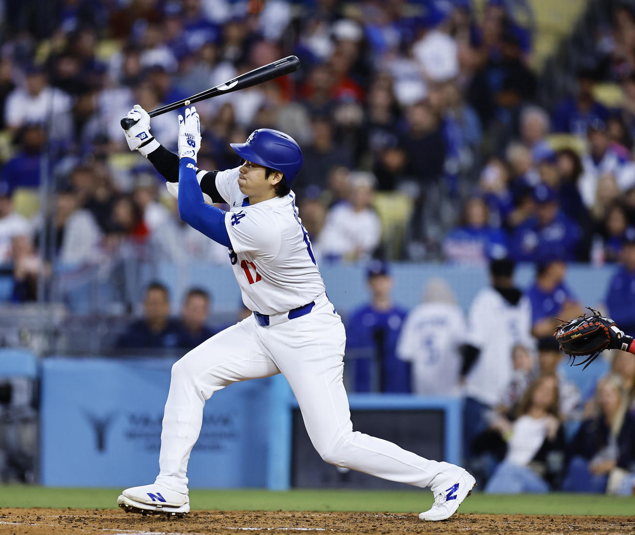 ドジャース対レッズ　7回裏ドジャース2死、大谷は一ゴロに倒れる（撮影・藤尾明華）