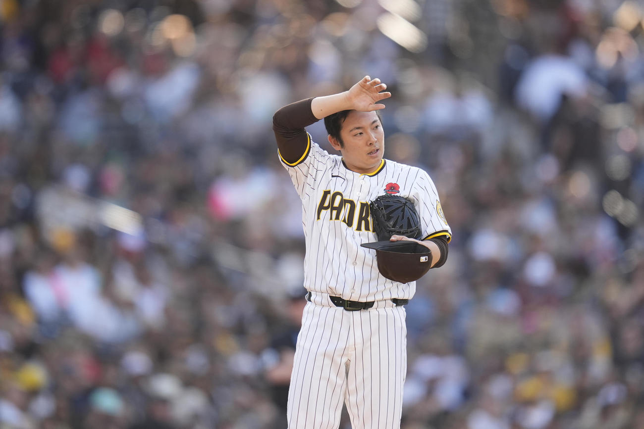 マーリンズ戦に登板したパドレス松井裕樹（AP）