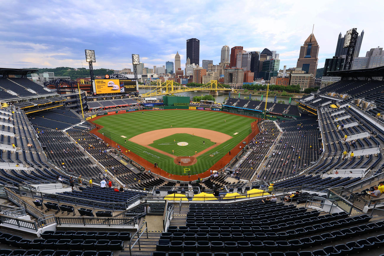 パイレーツ対ドジャース　パイレーツ本拠地のPNCパーク（撮影・藤尾明華）