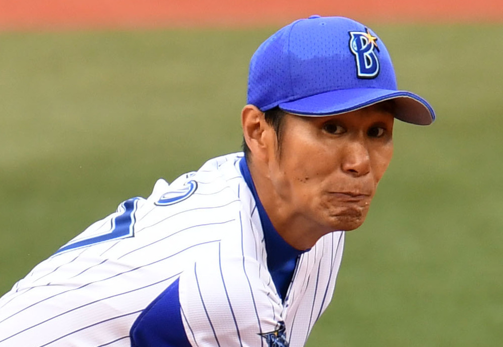 DeNA時代の久保康友（2017年7月撮影）