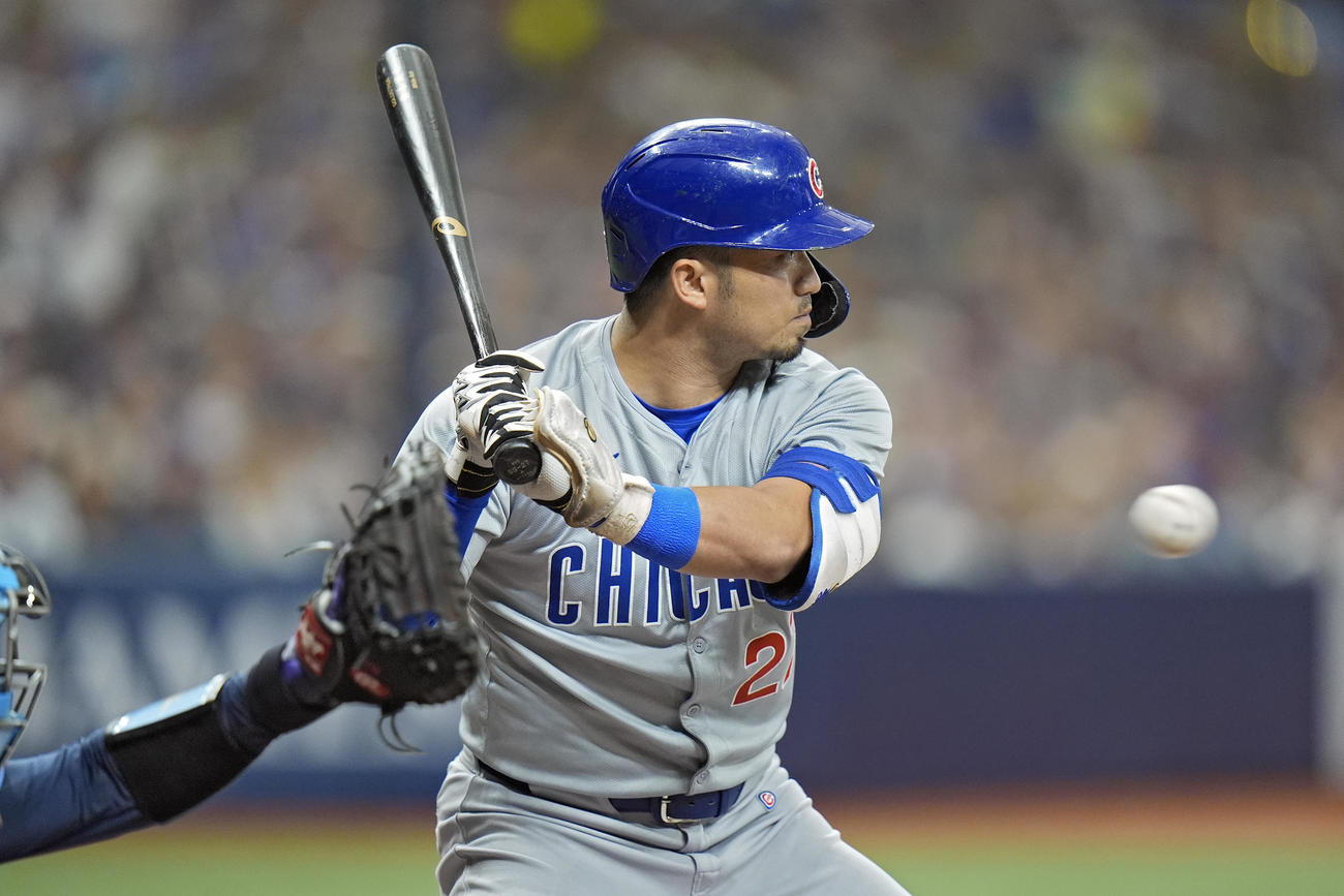 1回、打席に立つカブス鈴木誠也（AP）