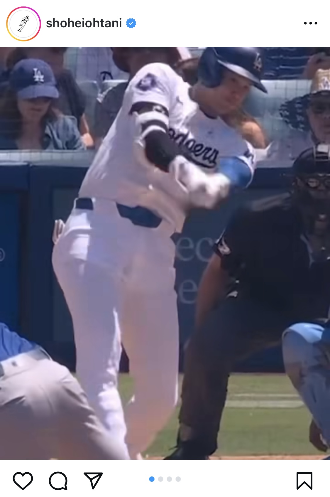 大谷翔平のインスタグラムから