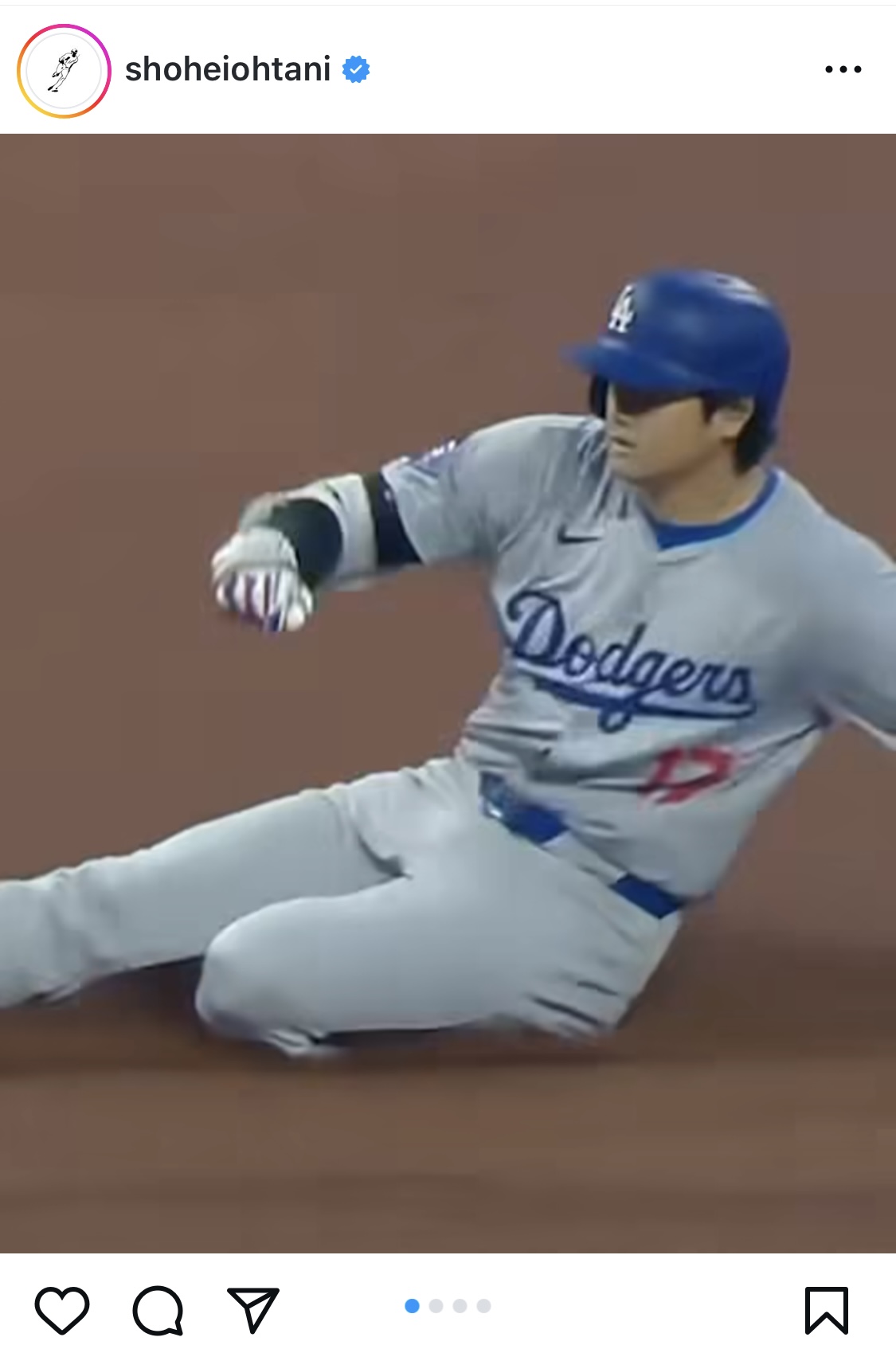 大谷翔平のインスタグラムから