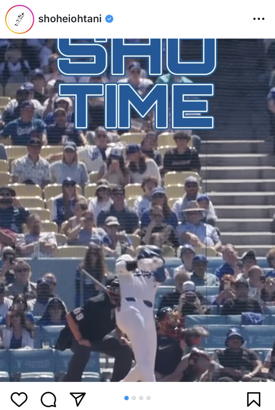 大谷翔平のインスタグラムから