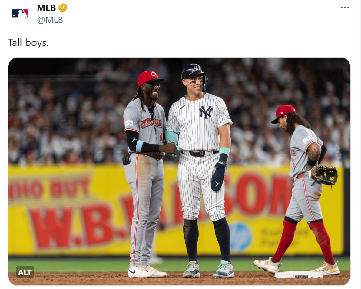 MLBの公式Xから