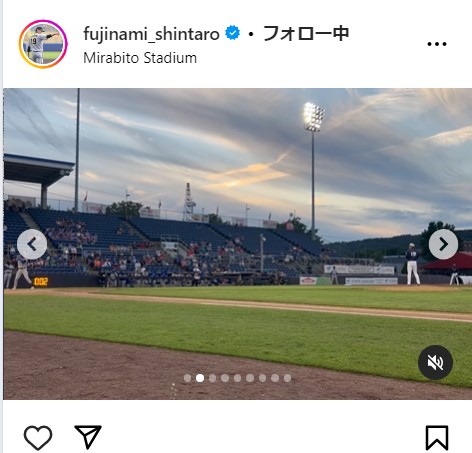 藤浪晋太郎の公式インスタグラムから