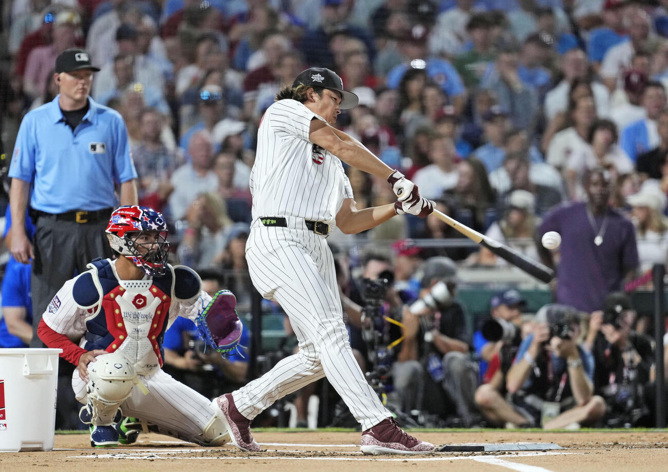 米大リーグ、オールスター戦前日恒例の本塁打競争に出場したホワイトソックス・村上宗隆（共同）
