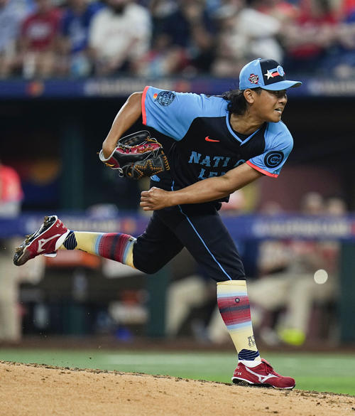 メ*)様 【実使用・宝・超貴重】今永昇太選手　オールスターゲームパンツ使用　直筆 MLBオールスター】今永昇太1回パーフェクト「大谷君のホームラン無駄