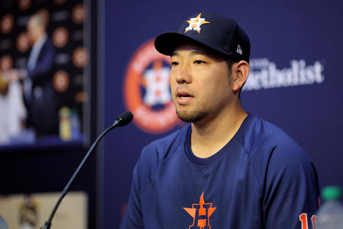 アストロズ 菊池雄星 支給品 キャップ MLB ホログラム アストロズ移籍の菊池雄星が入団会見 背番号は16「決まってすごく興奮