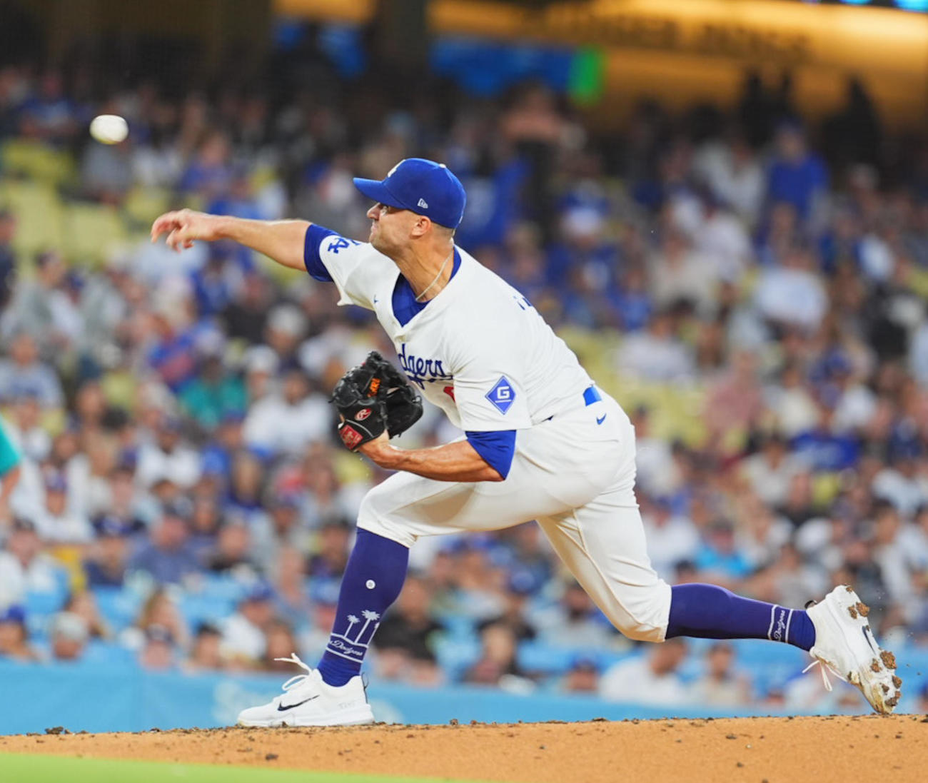 ドジャース対マリナーズ　ドジャース先発のフラーティ（撮影・菅敏）