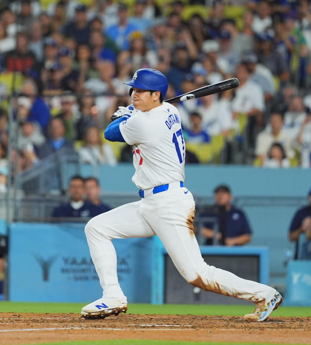 ドジャース対レイズ　5回裏ドジャース1死、遊ゴロに倒れる大谷（撮影・菅敏）