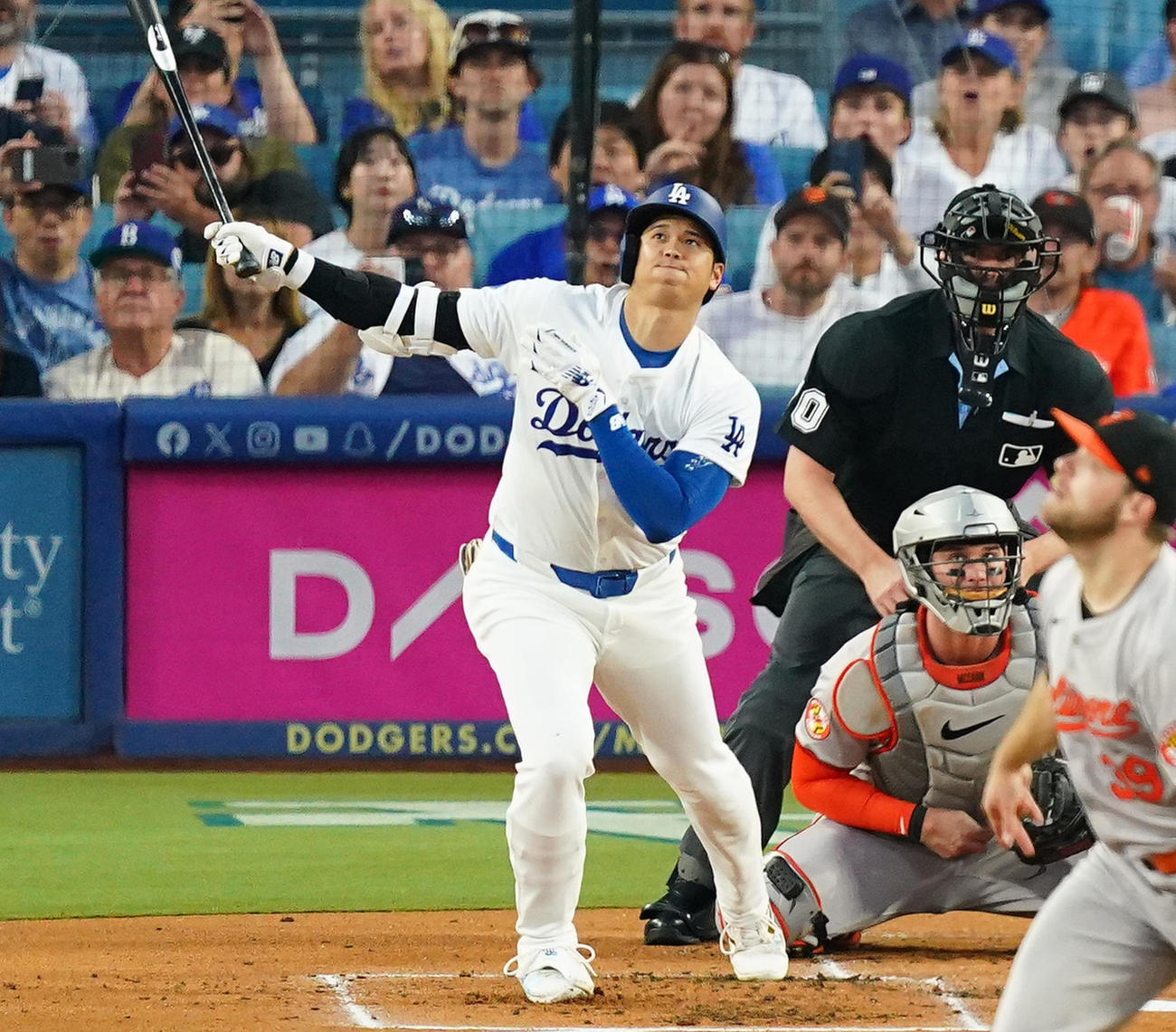28日オリオールズ戦で42号ソロを放ったドジャース大谷翔平
