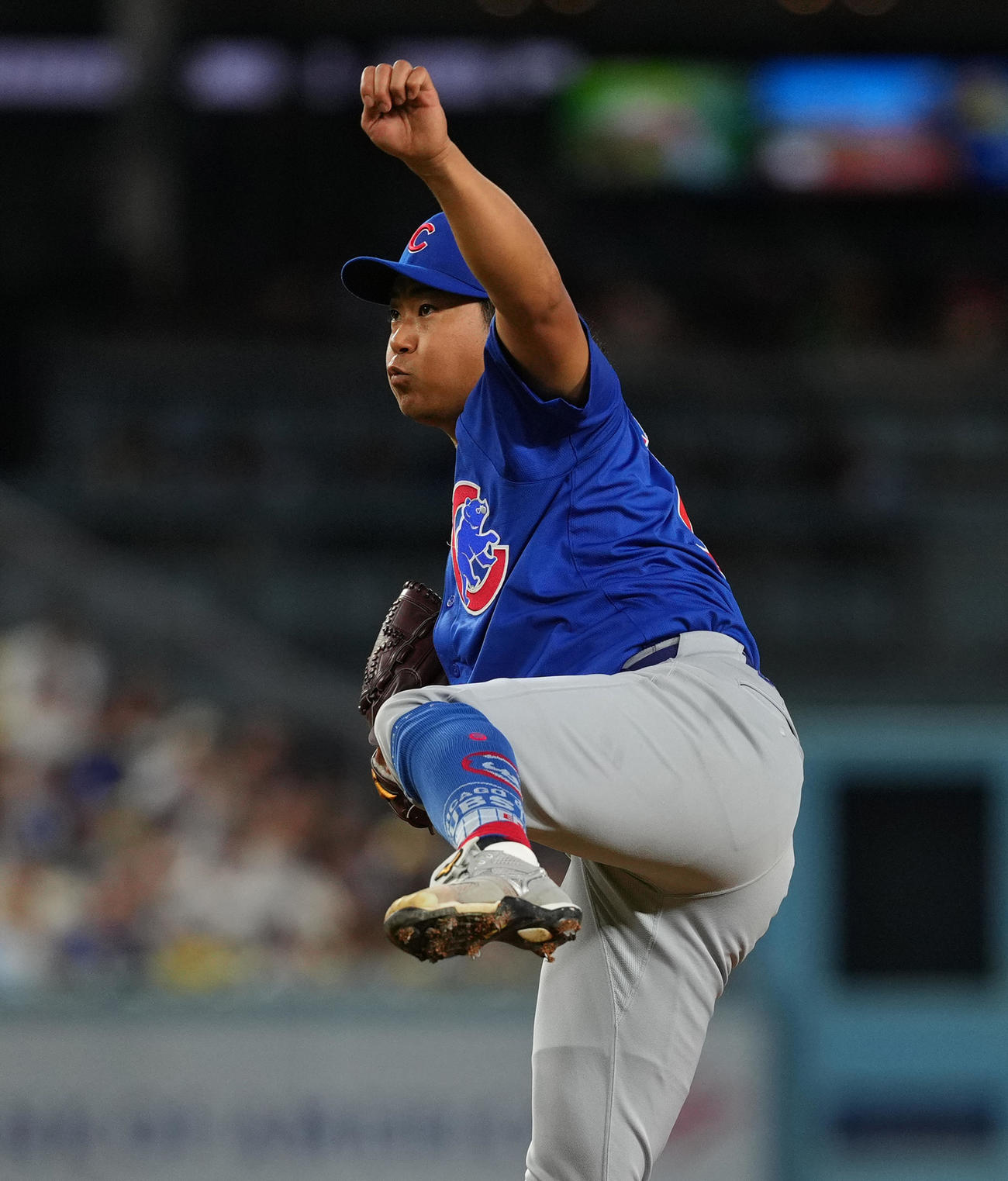 ドジャース対カブス　ドジャース戦に先発したカブス今永（撮影・菅敏）