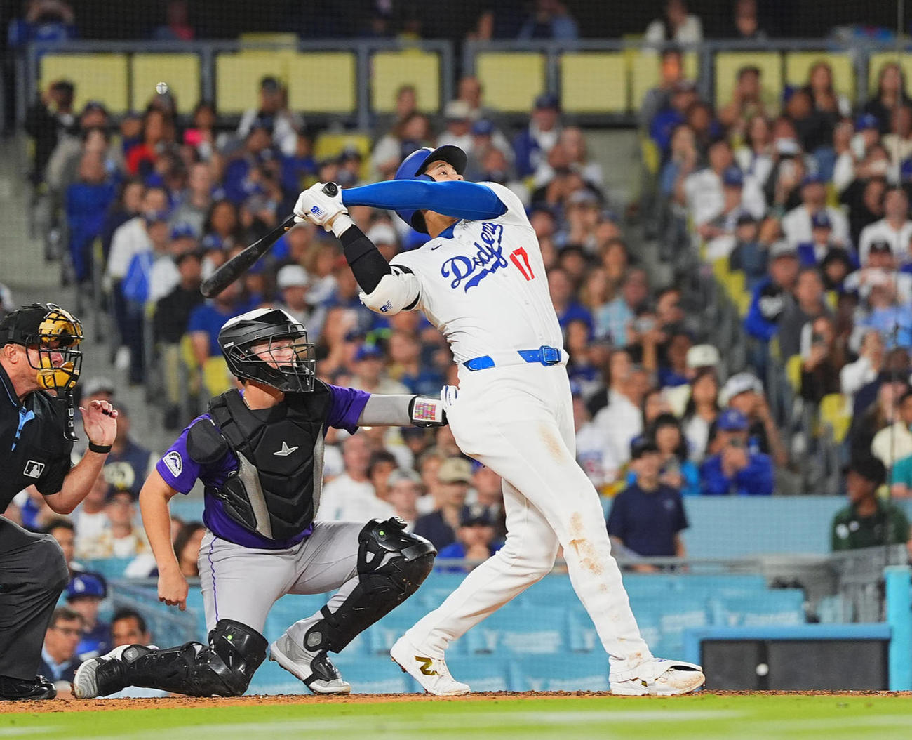 20日ロッキーズ戦で52号を放ったドジャース大谷翔平