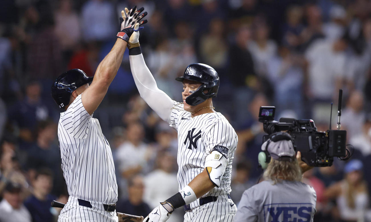 5試合連続の58号を打ったヤンキースのジャッジ（AP）