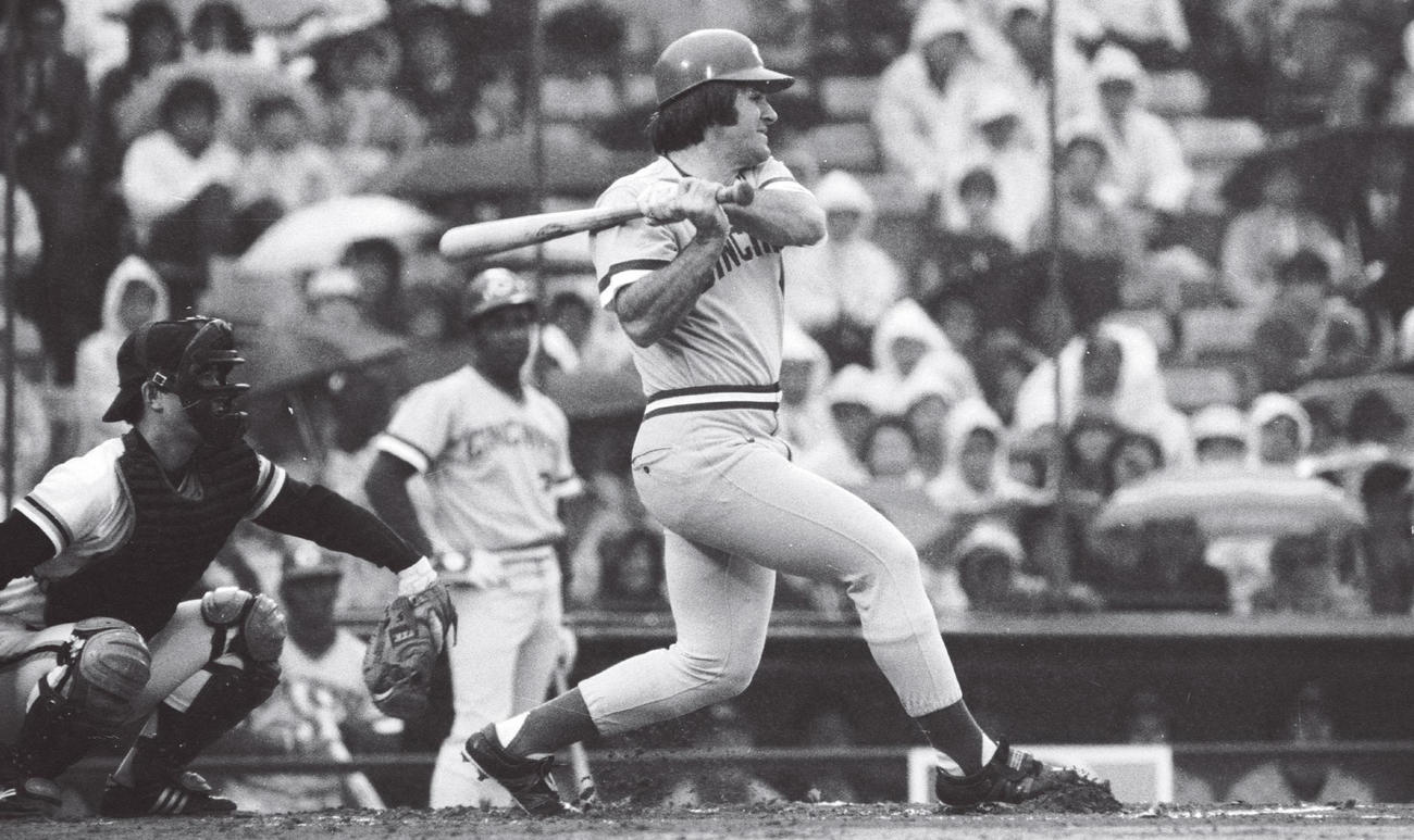 1978年10月の日米野球でのピート・ローズ氏の打撃フォーム