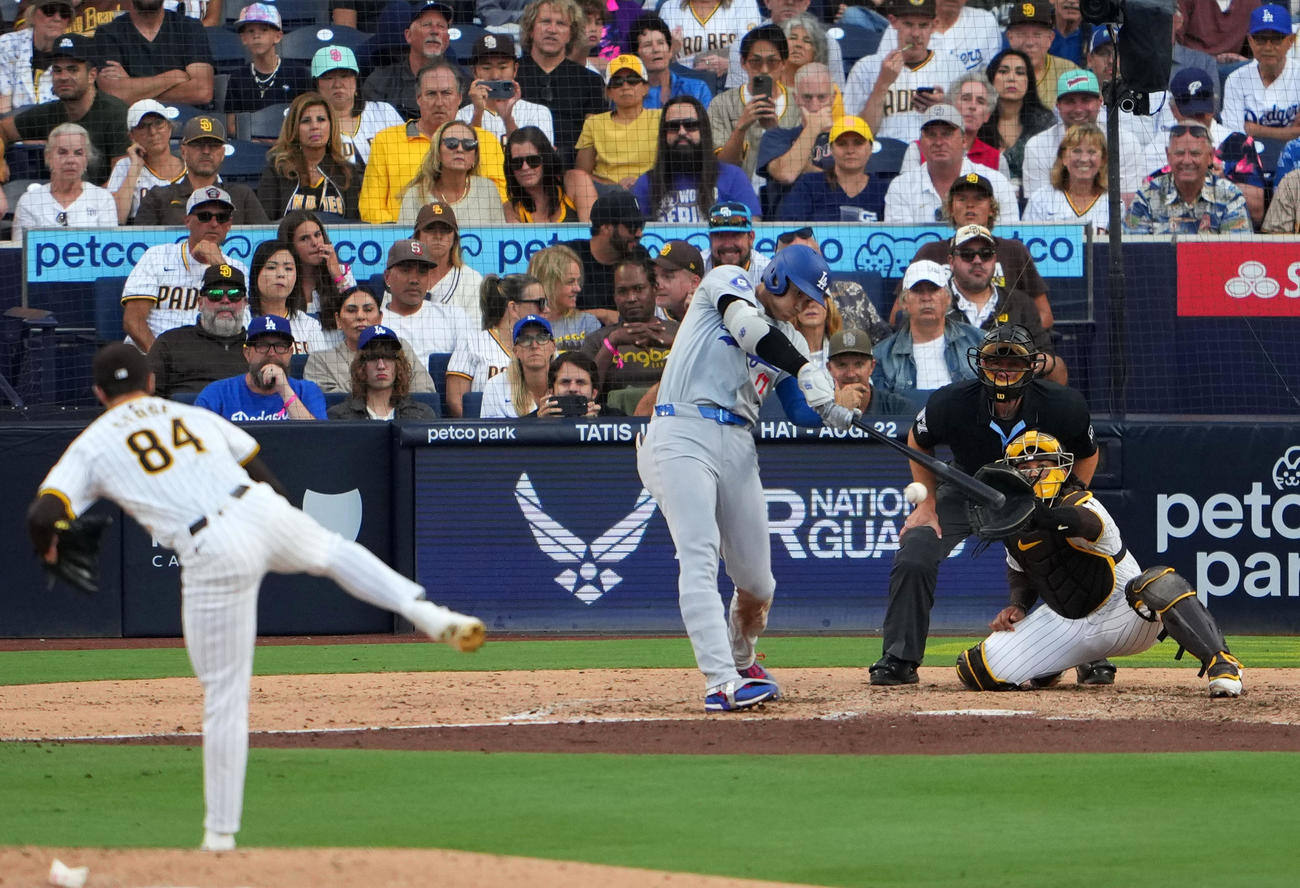 ドジャース大谷と対戦するパドレスのシース（2024年7月撮影）