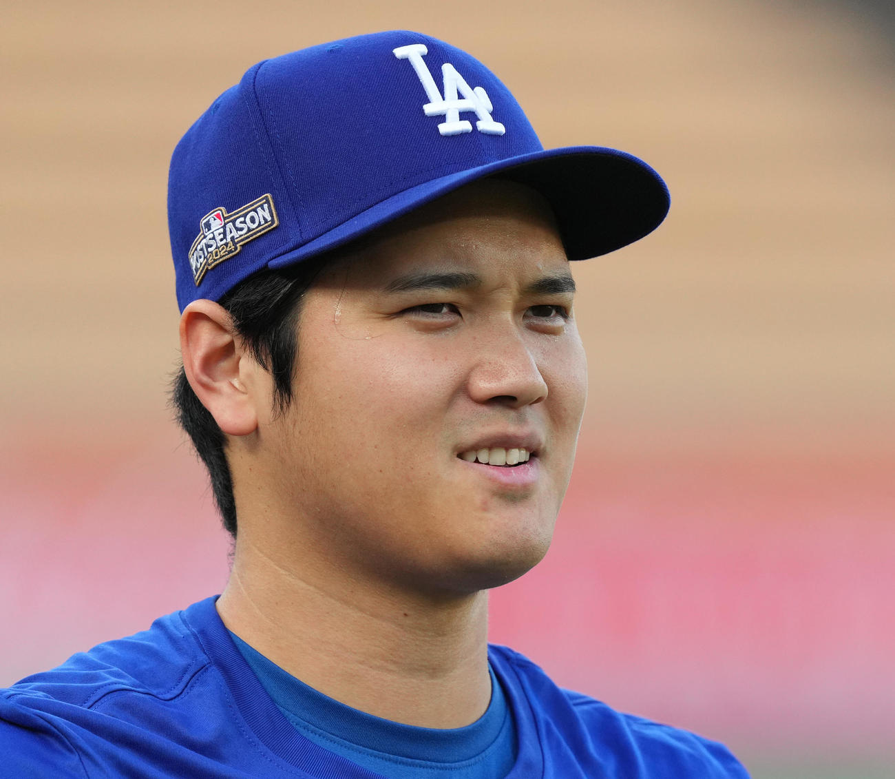デビジョンシリーズに向け、調整するドジャース大谷（撮影・菅敏）