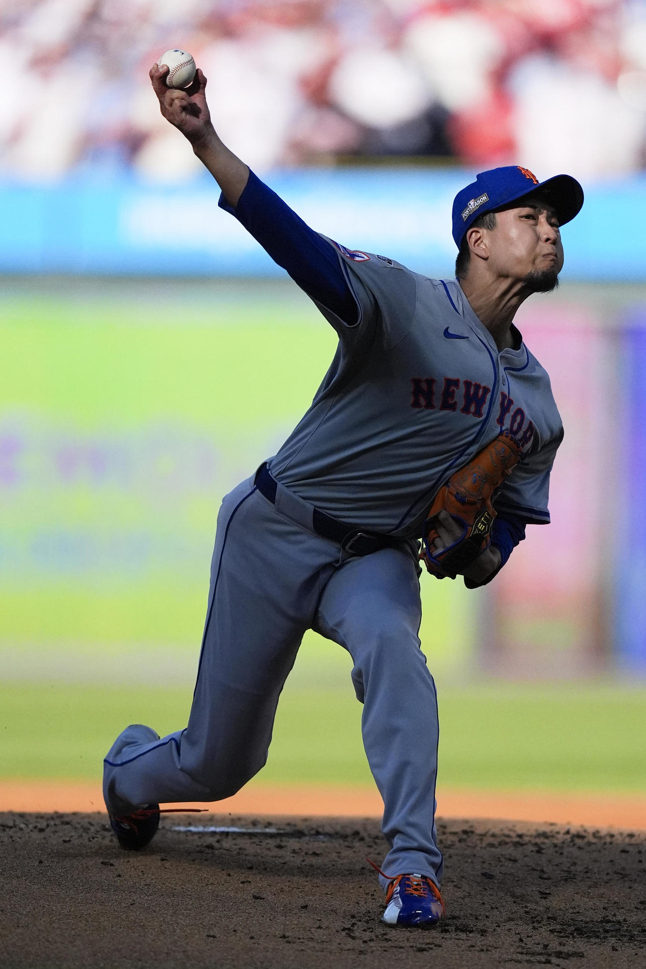 フィリーズ戦で力投するメッツ千賀滉大（AP）