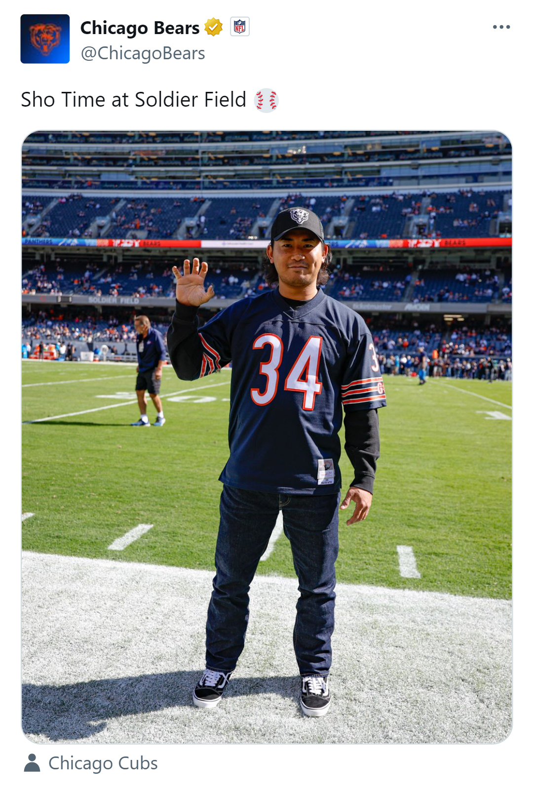 NFLベアーズの公式X（旧ツイッター）から
