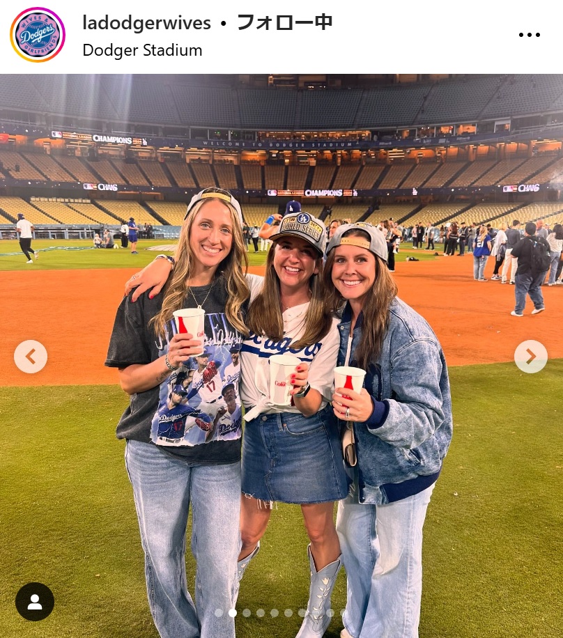 ドジャース夫人会のインスタグラムから