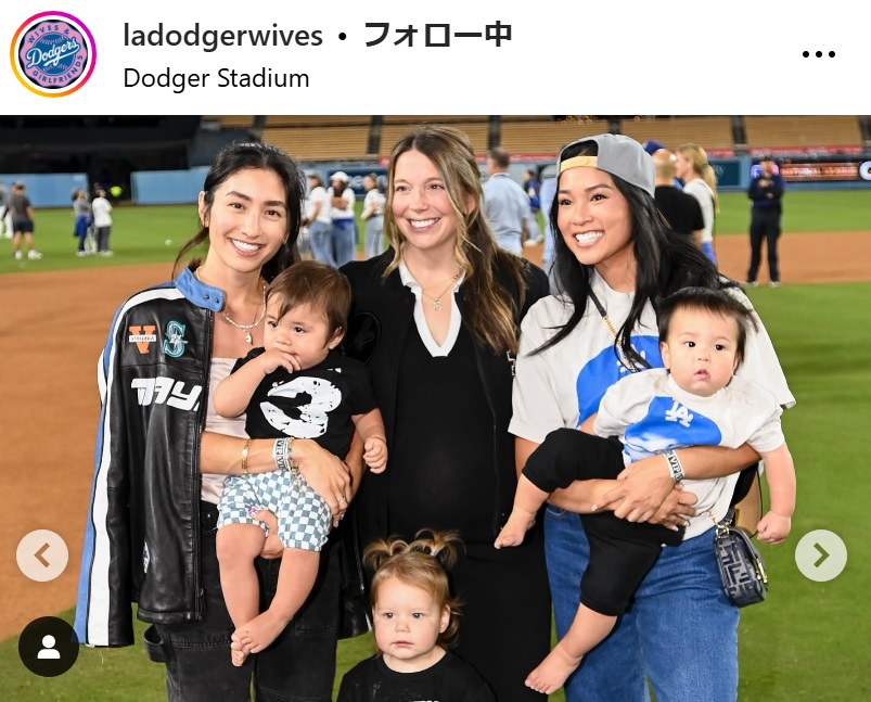 ドジャース夫人会のインスタグラムから