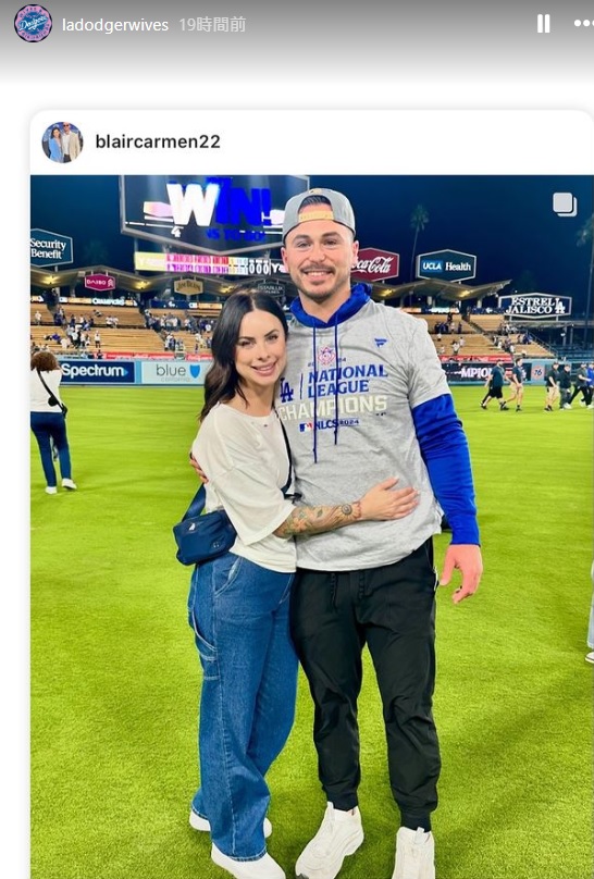 ドジャース夫人会のインスタグラムから