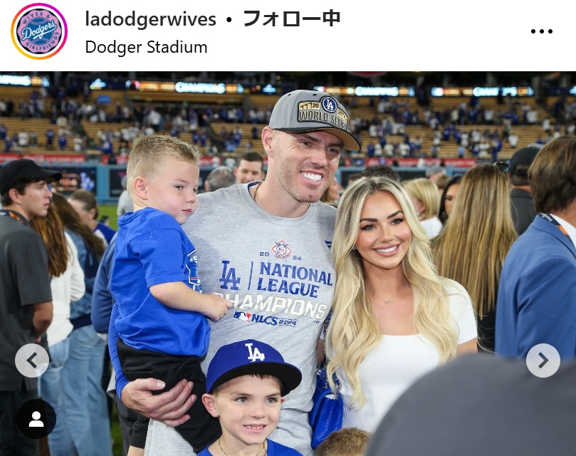 ドジャース夫人会のインスタグラムから