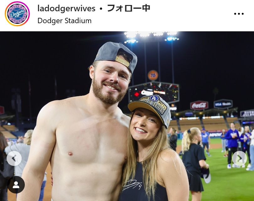 ドジャース夫人会のインスタグラムから