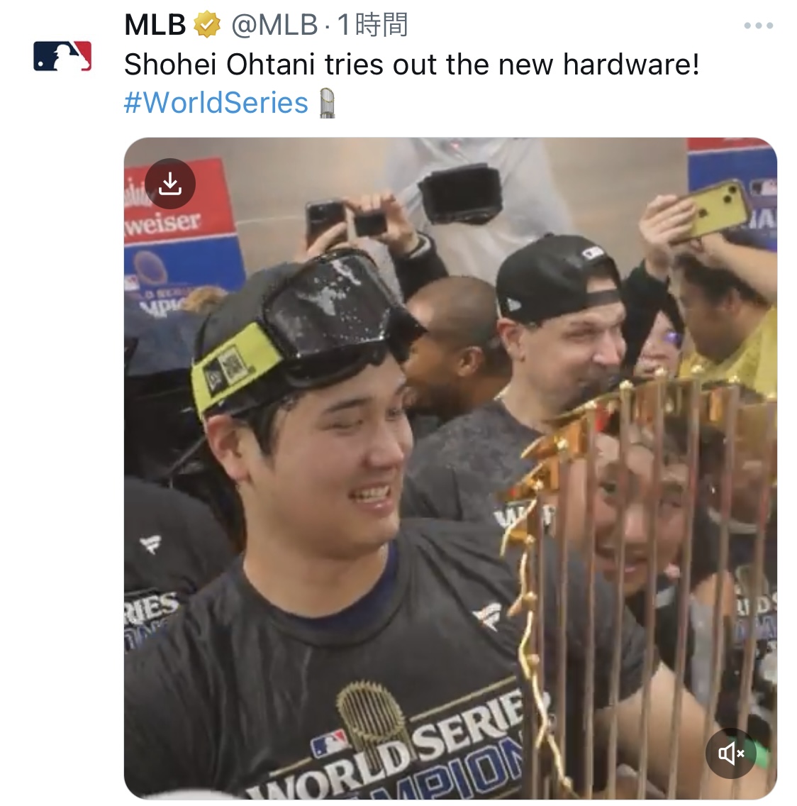 MLBの公式Xから