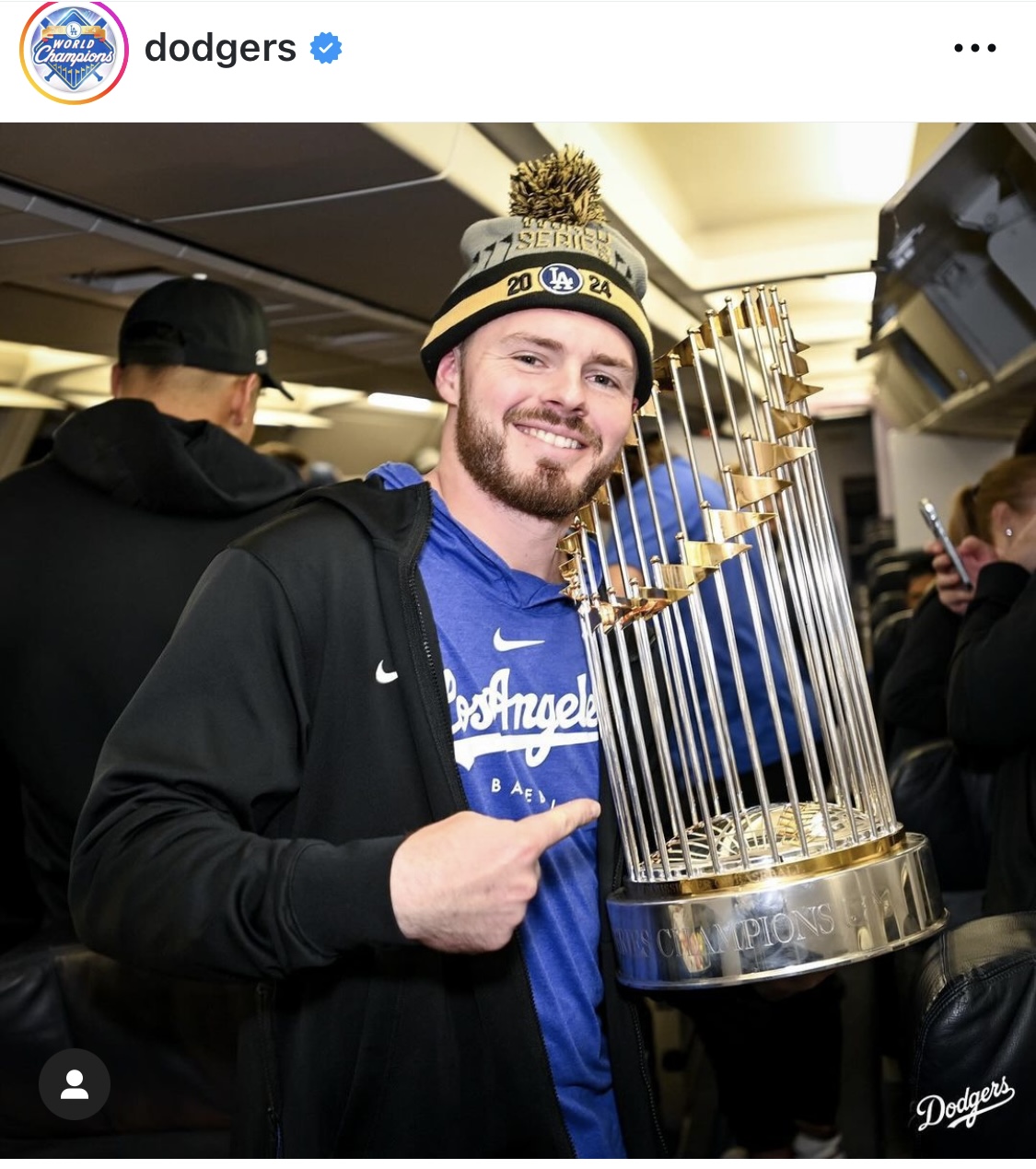 ドジャース公式インスタグラムから
