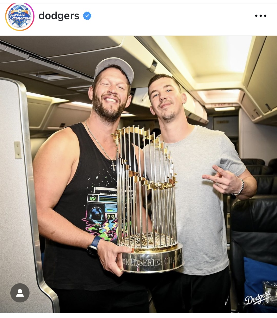 ドジャース公式インスタグラムから