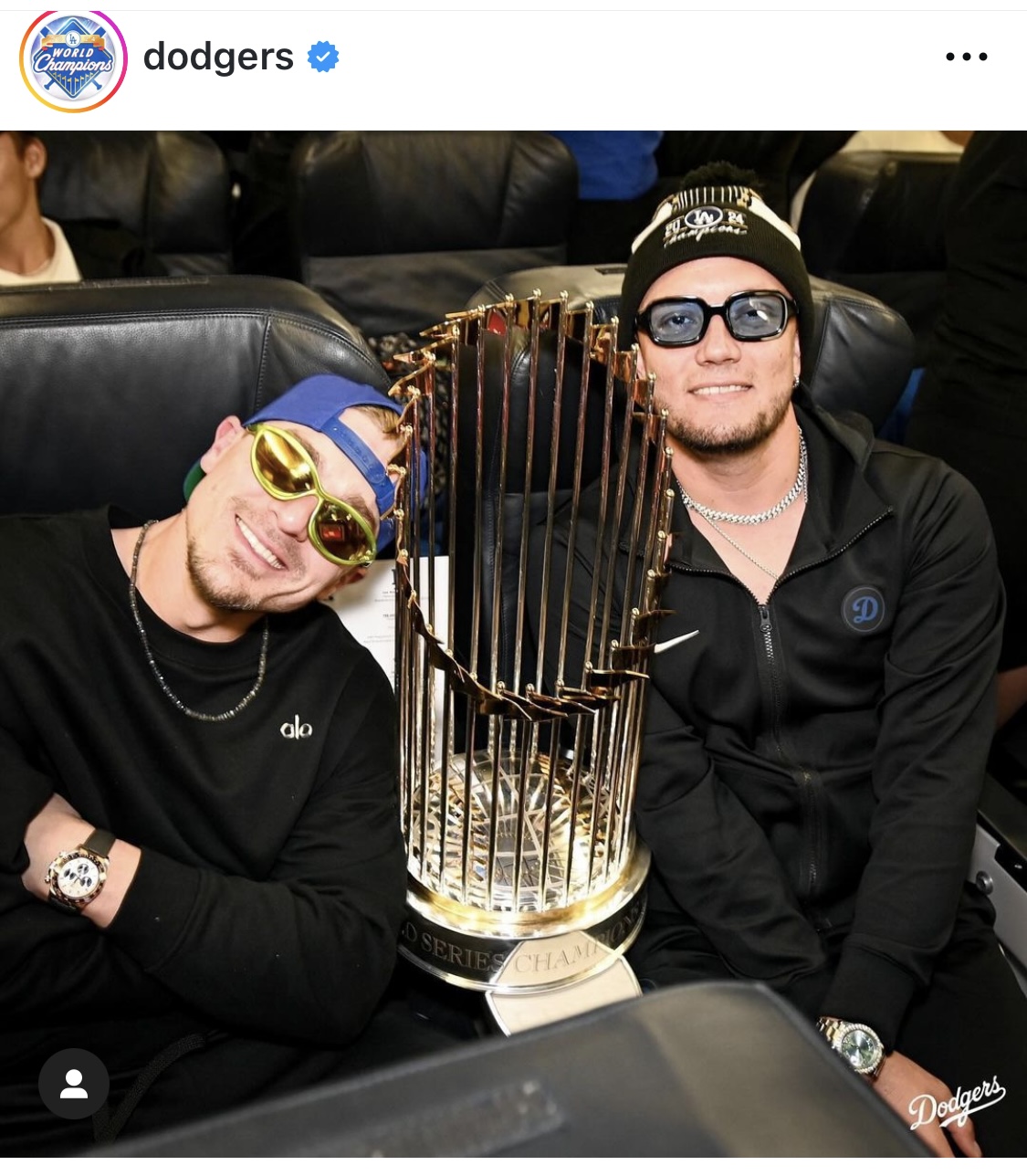 ドジャース公式インスタグラムから