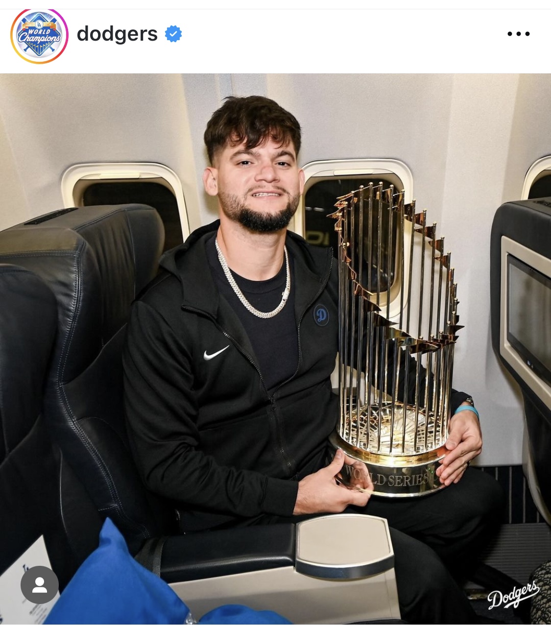 ドジャース公式インスタグラムから