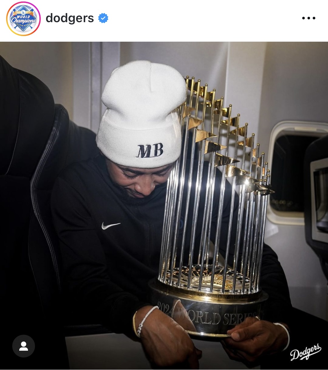 ドジャース公式インスタグラムから