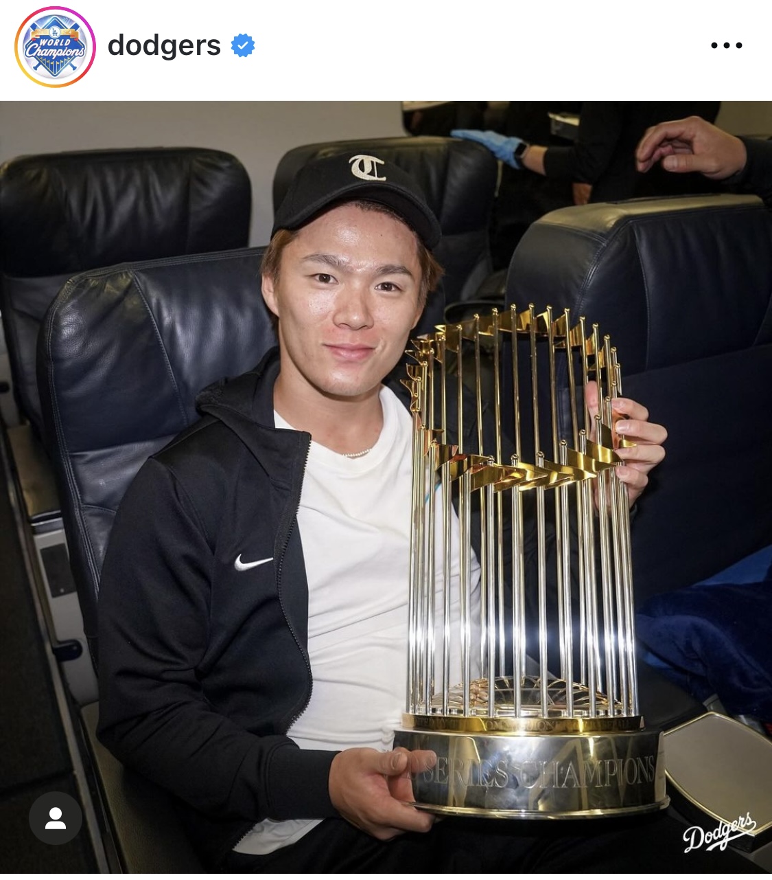 ドジャース公式インスタグラムから
