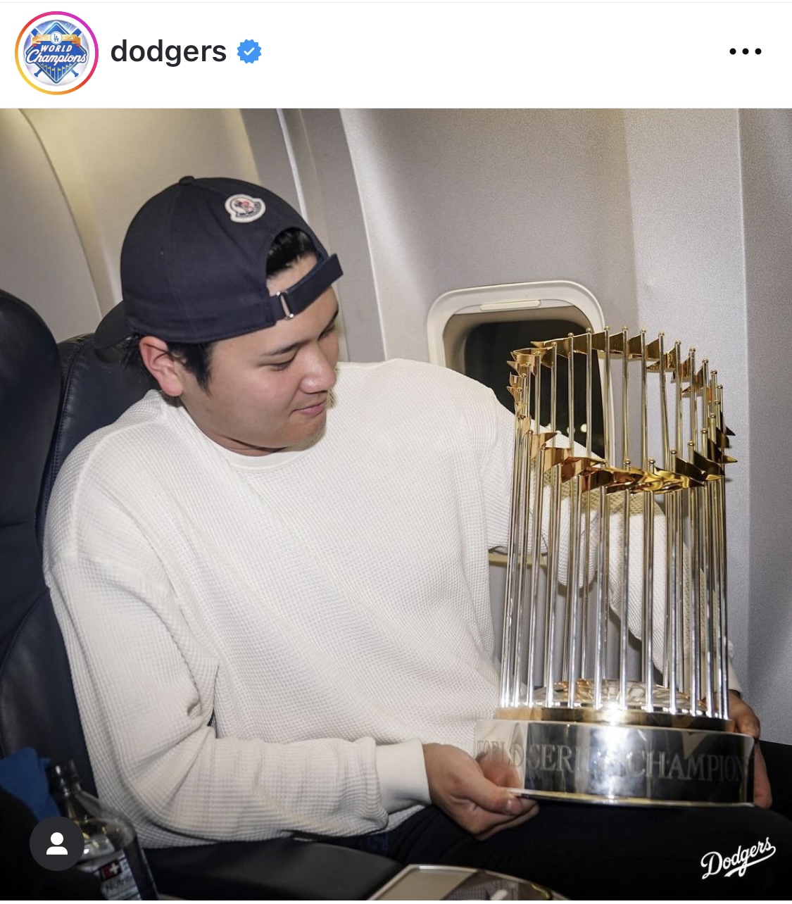 ドジャース公式インスタグラムから