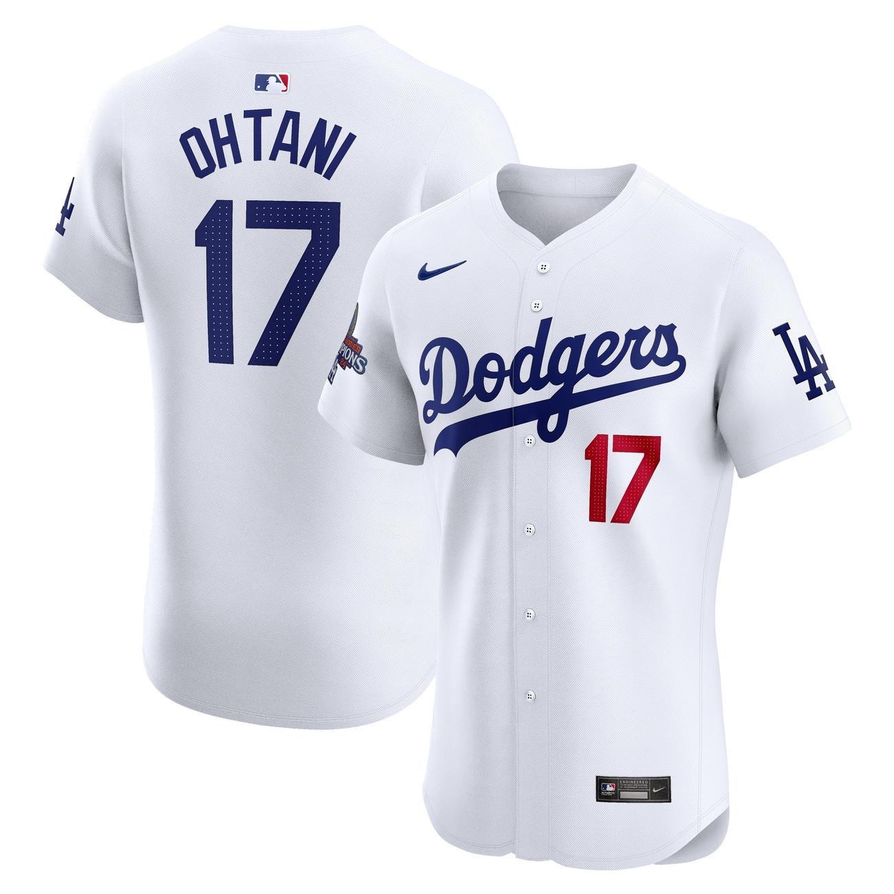 ワールドシリーズ優勝記念バッジ付きユニホーム（C）2024MLB