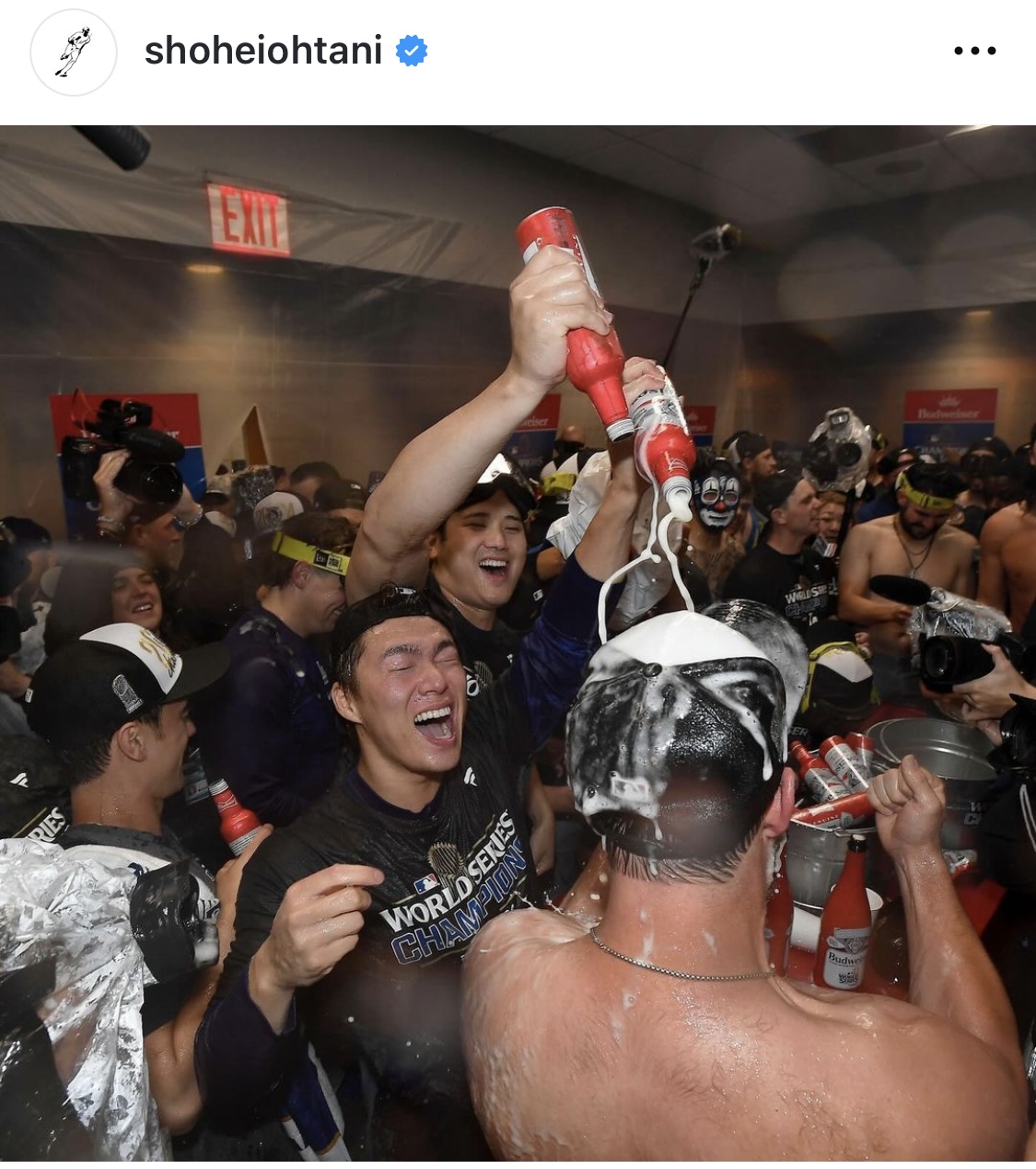 大谷翔平のインスタグラムから