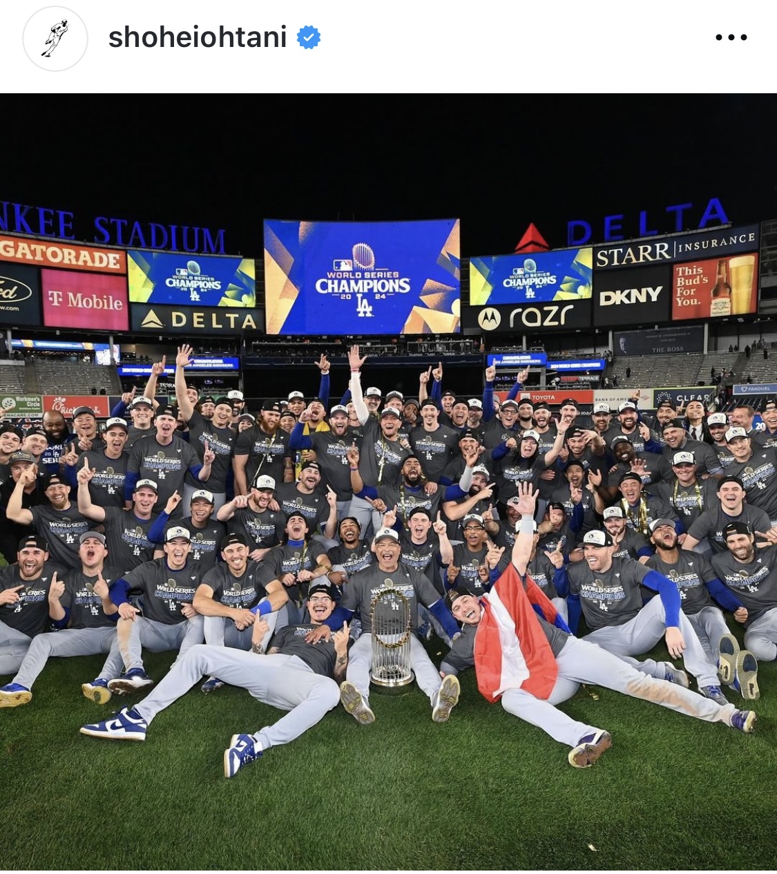 大谷翔平のインスタグラムから