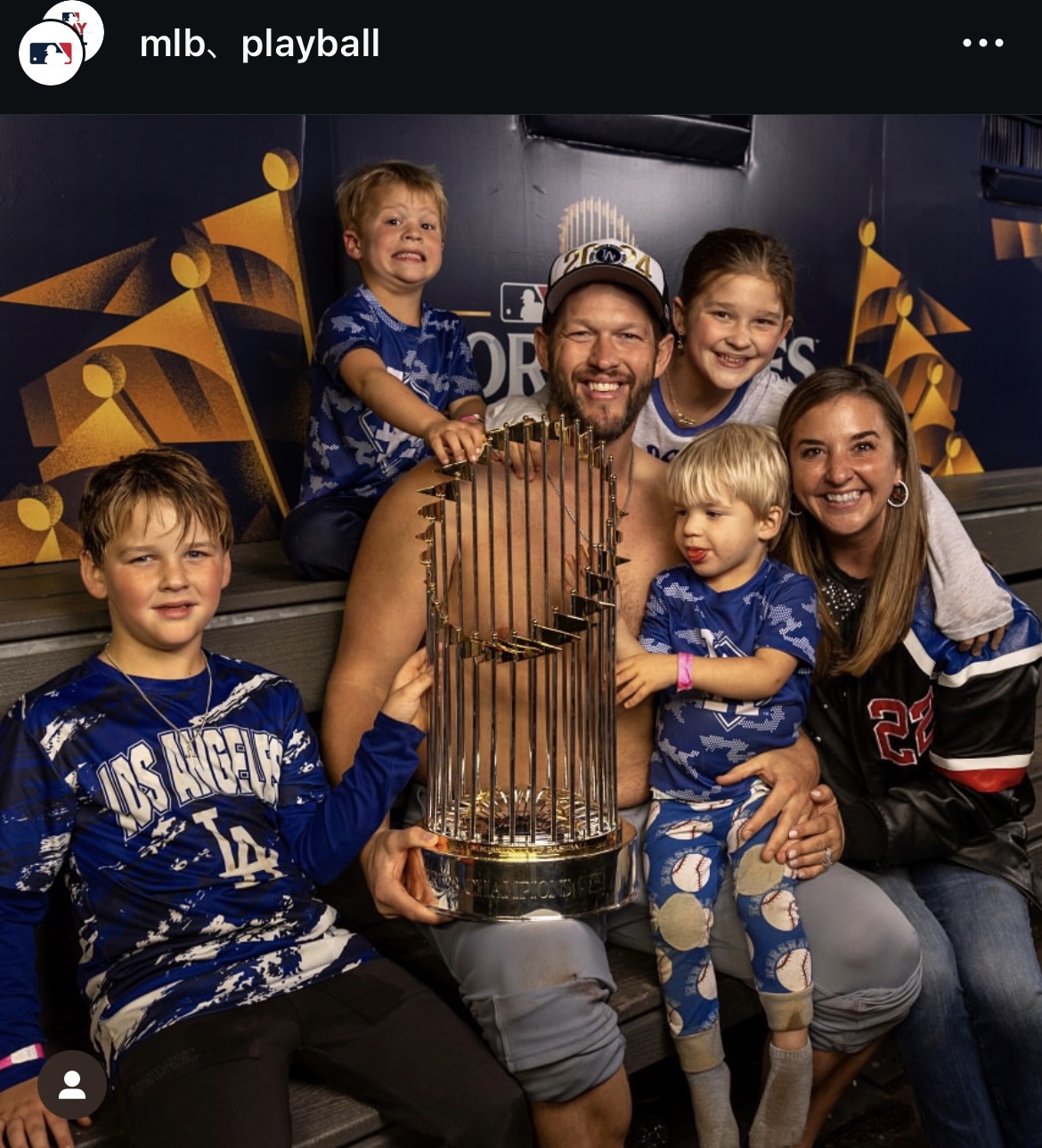 MLBの公式インスタグラムから