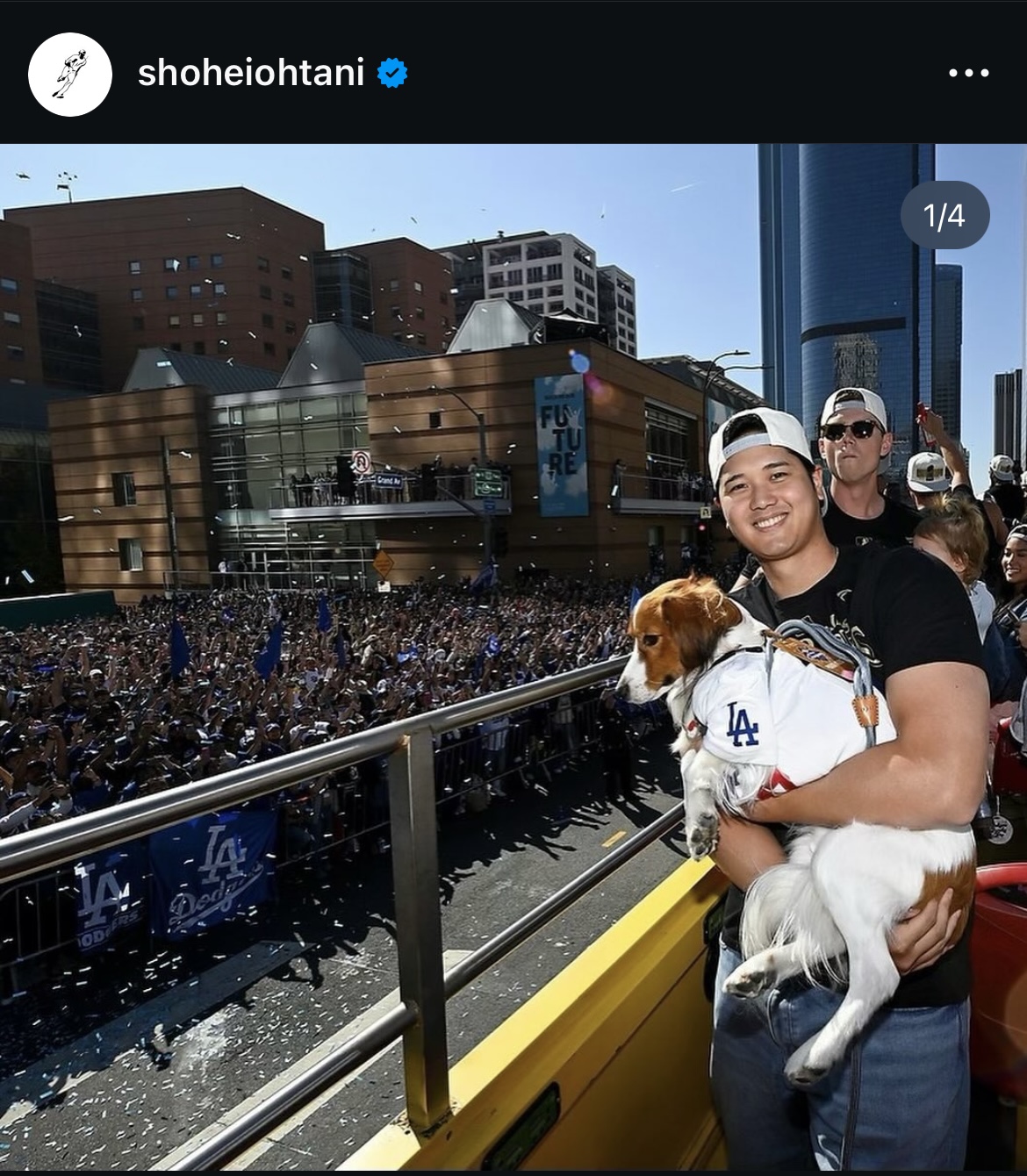大谷翔平のインスタグラムより